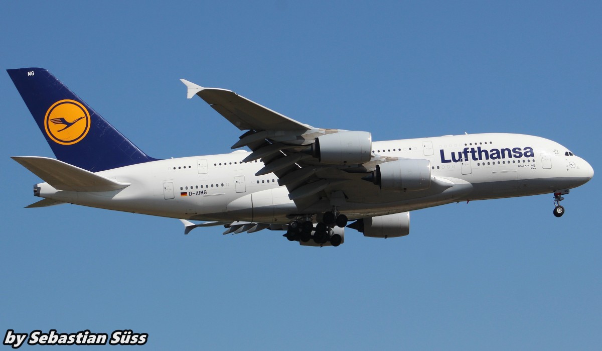 LH A380 D-AIMG @ Frankfurt Airport. 5.6.15