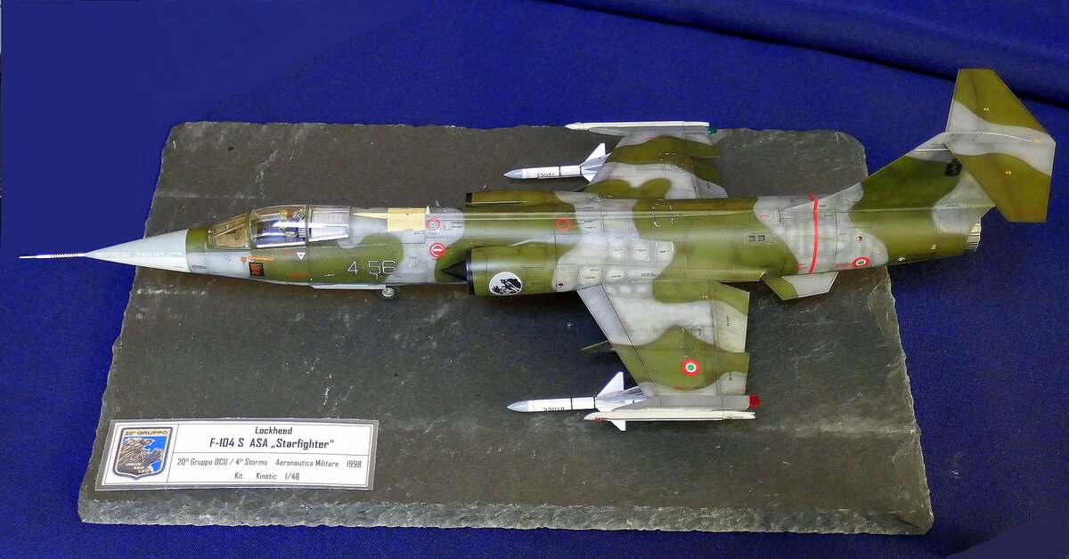 Loockheed F-104  Starfighter , Italien 1998, Kinetic 1:48, Modellausstellung Freiburg-Tiengen im Okt.2022