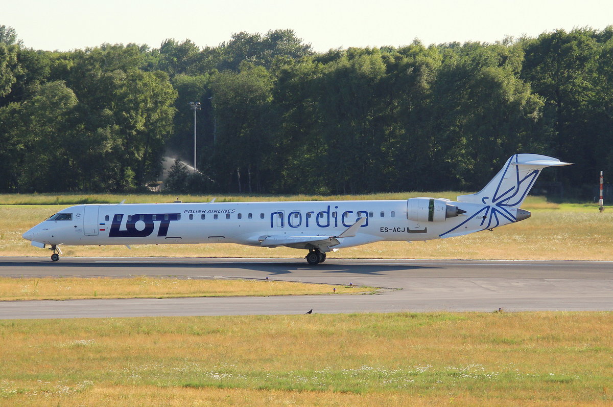 LOT Polish Airlines, ES-ACJ, MSN 15250, Canadair Regional Jet CRJ900, 06.06.2018, HAM-EDDH,  Hamburg, Germany 