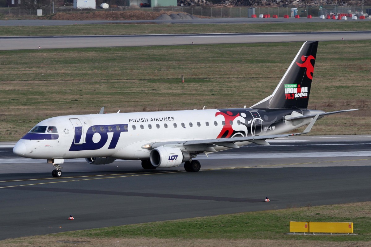 LOT Polish Airlines (LO/LOT), SP-LIB, Embraer, 175 STD (Ironman Gdyniy '15), 03.04.2015, DUS-EDDL, Düsseldorf, Germany