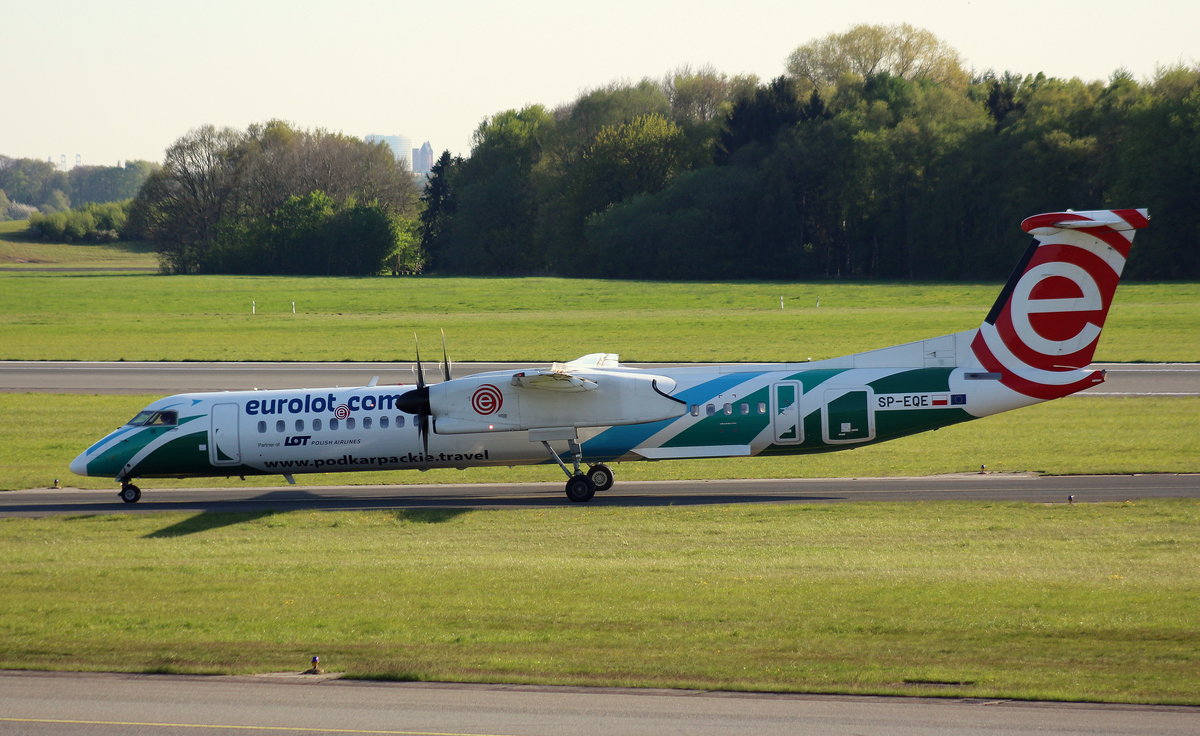 LOT Polish Airlines, SP-EQE, (c/n 4417),De Havilland Canada DHC8-402Q Dash 8, 06.05.2016, HAM-EDDH, Hamburg, Germany (Podkarpackie Travel) 