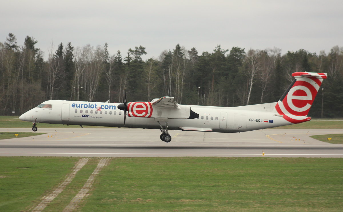 LOT Polish Airlines, SP-EQL, MSN 4451,De Havilland Canada DHC8-402Q Dash 6,12.04.2017, GDN-EPGD, Gdansk, Polen 