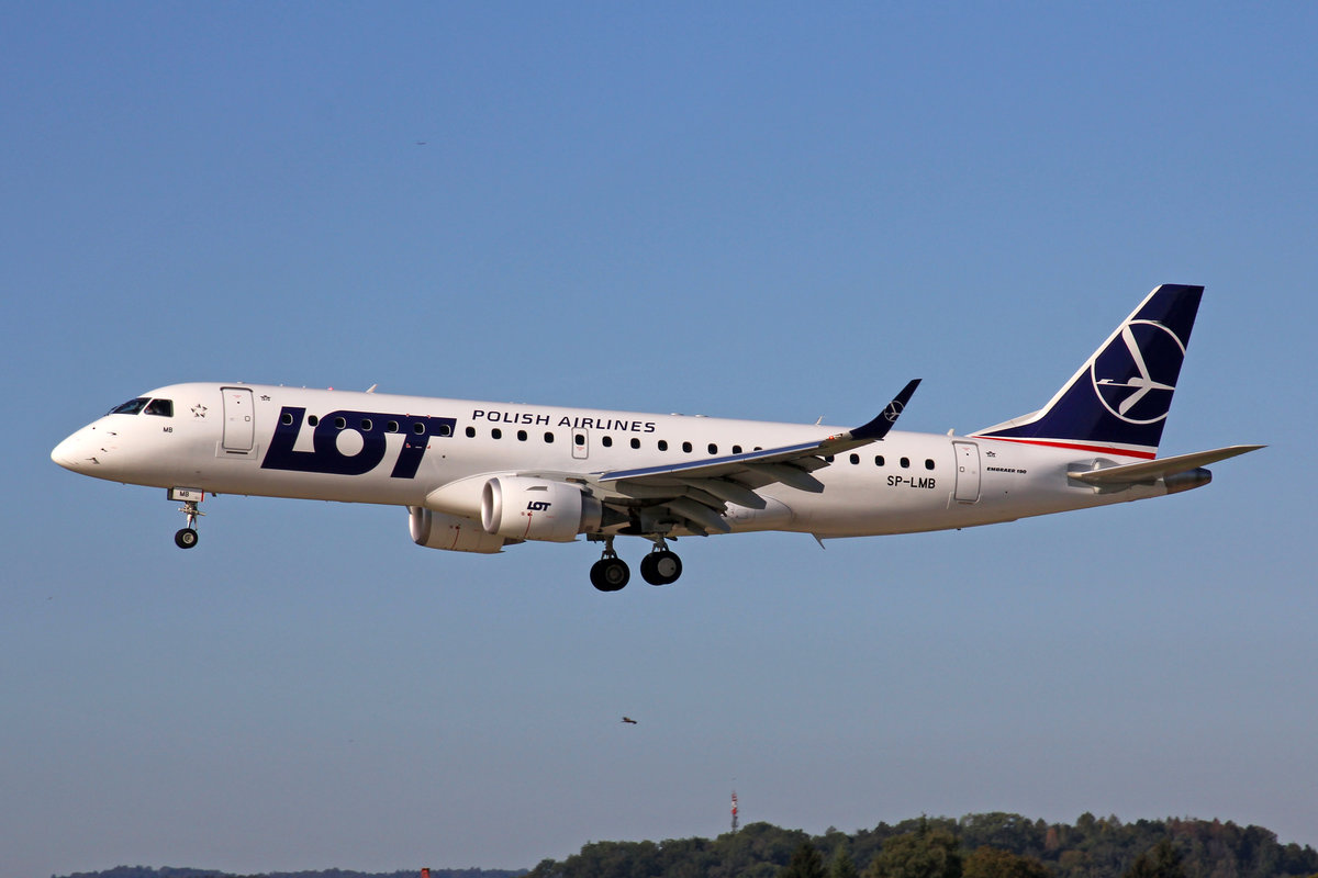LOT Polish Airlines, SP-LMB, Embraer ERJ-190STD, msn: 19000762, 20.September 2019, ZRH Zürich, Switzerland.