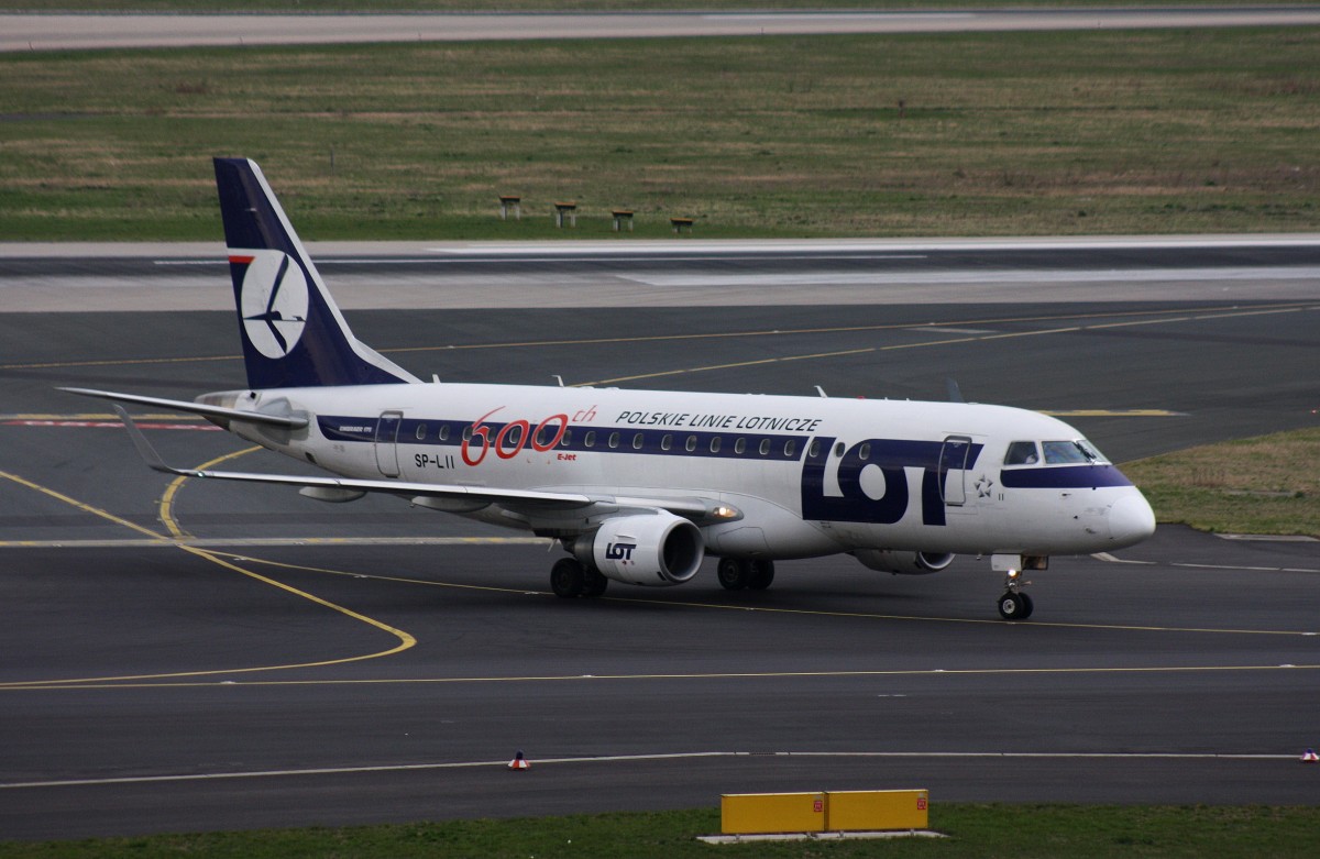 LOT Polish Airlines,SP-LII,(c/n 17000290),Embraer ERJ-170-200LR,11.04.2015,DUS-EDDL,Düsseldorf,Germany(600th E-Jet cs.)