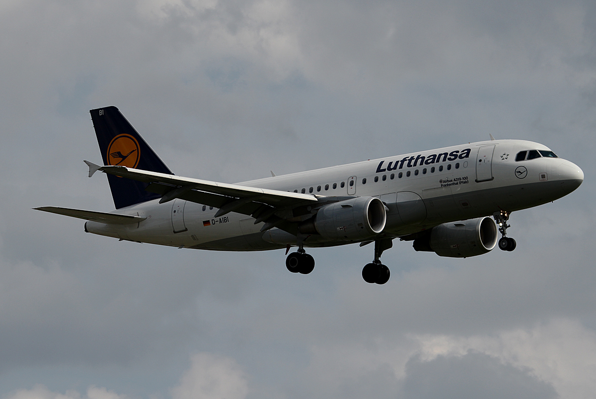 Lufthansa A 319-112 D-AIBI  Frankenthal/Pfalz  bei der Landung in Berlin-Tegel am 09.05.2014