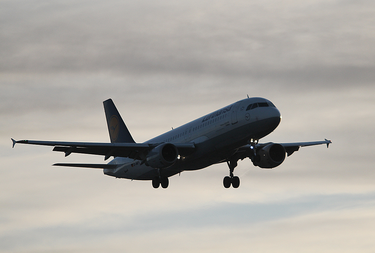 Lufthansa A 320-211 D-AIPT  Cottbus  bei der Landung in Berlin-Tegel am 08.02.2014