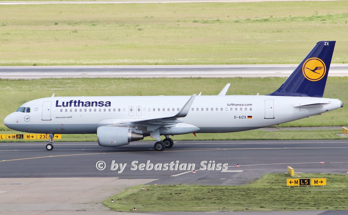 Lufthansa A320SL D-AIZX arrives @ Dusseldorf from Frankfurt. 3.5.14