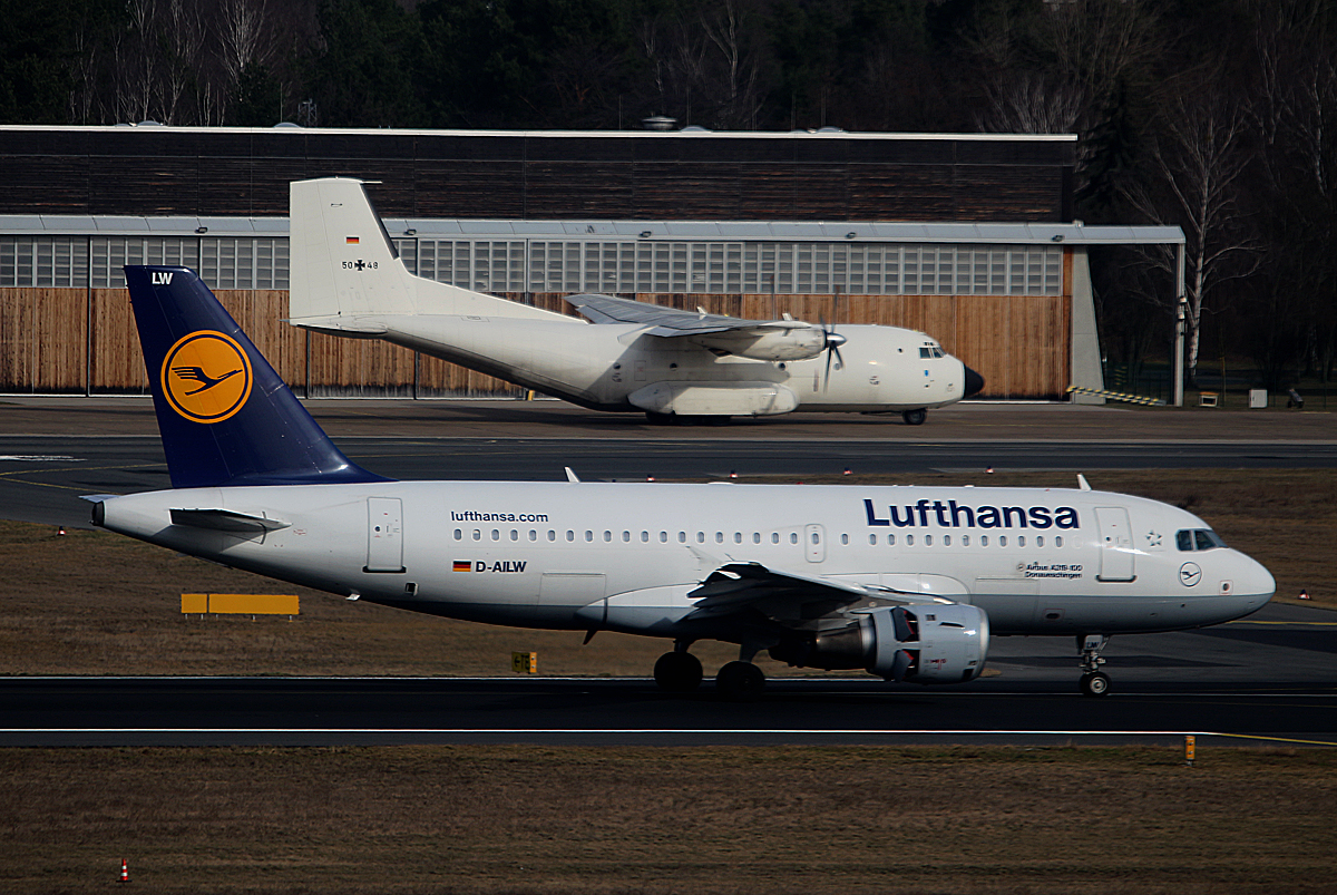 Lufthansa, Airbus A 319-114, D-AILW  Donaueschingen , Germany Air Force, C-160D, 50+48, TXL, 04.03.2017
