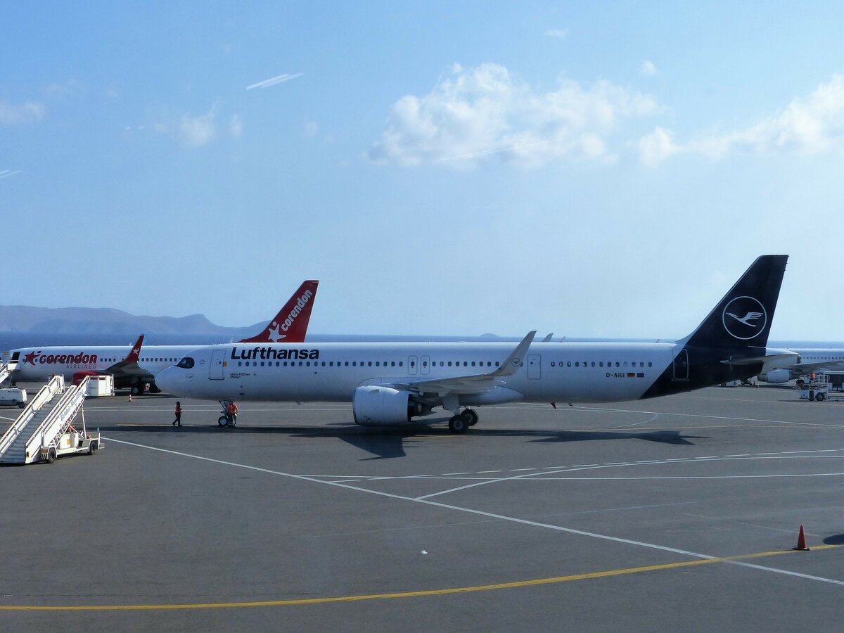 LUFTHANSA, Airbus A 321neo, D-AIEI, Heraklion (HER-LGIR), 22.8.2021