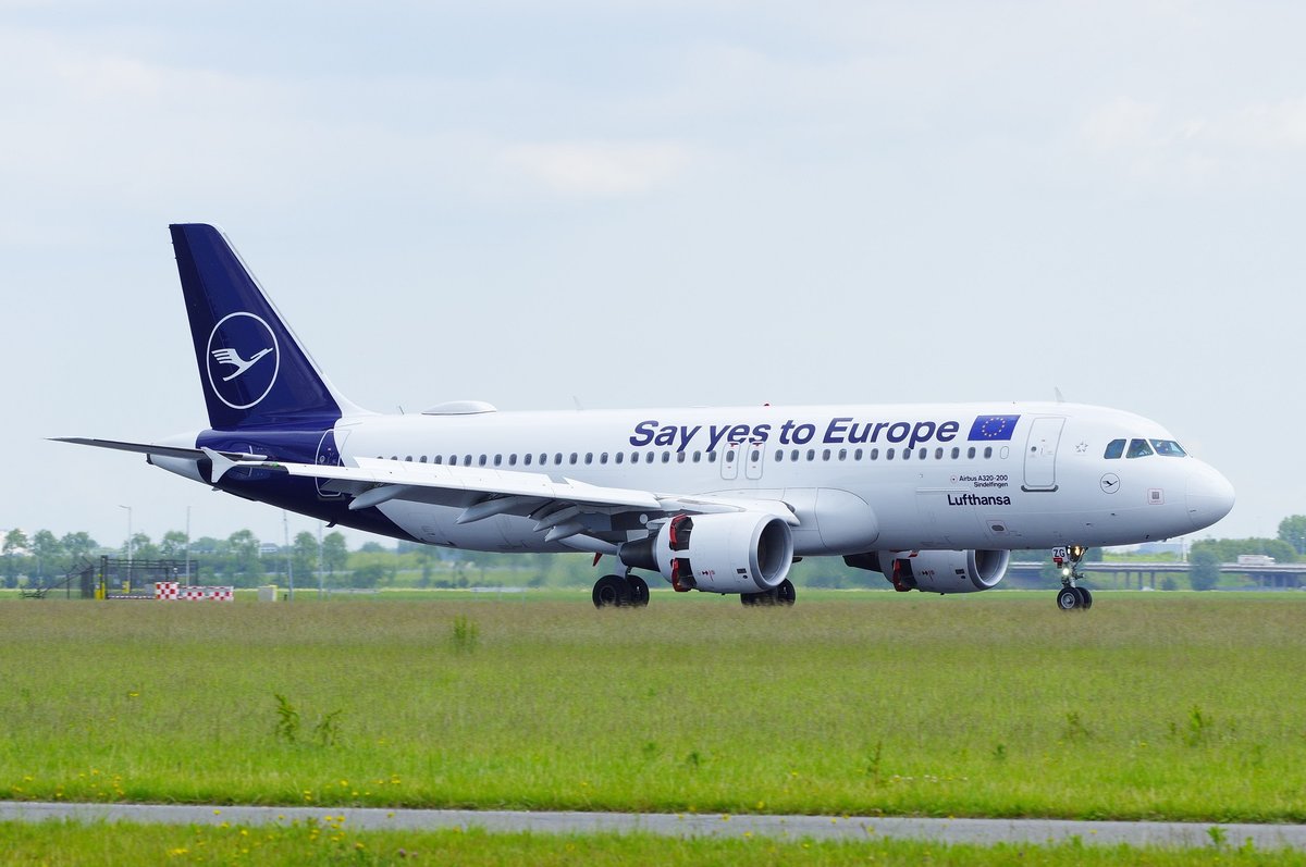 Lufthansa  Airbus A320-200 #SayYesToEurope D-AIZG, 09.06.2019 Amsterdam-Schiphol