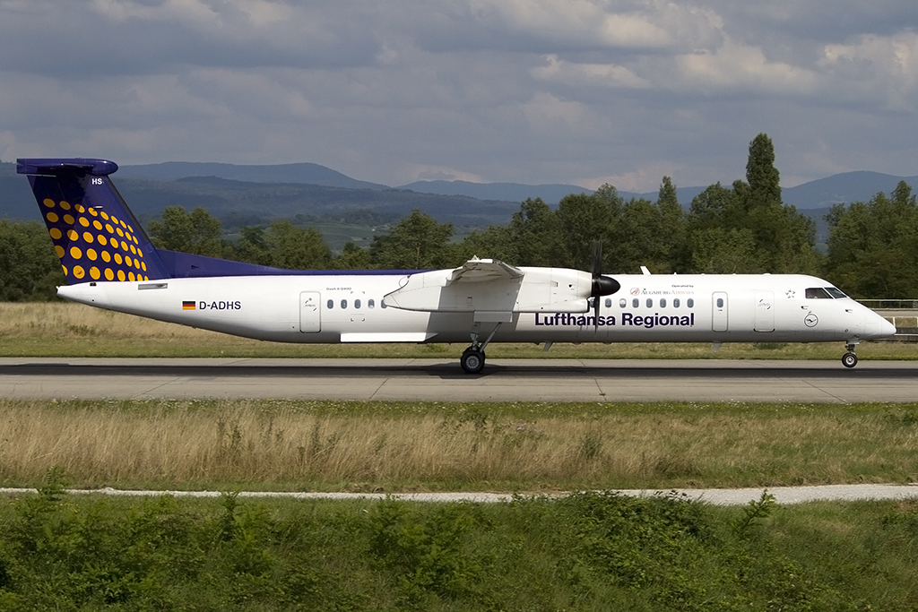 Lufthansa - Augsburg Airways, D-ADHS, deHavilland, DHC-8-402, 14.08.2013, BSL, Basel, Switzerland



