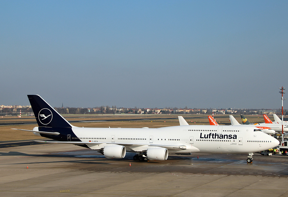 Lufthansa, Boeing B 747-8. D-ABYA, TXL, 08.02.2018
