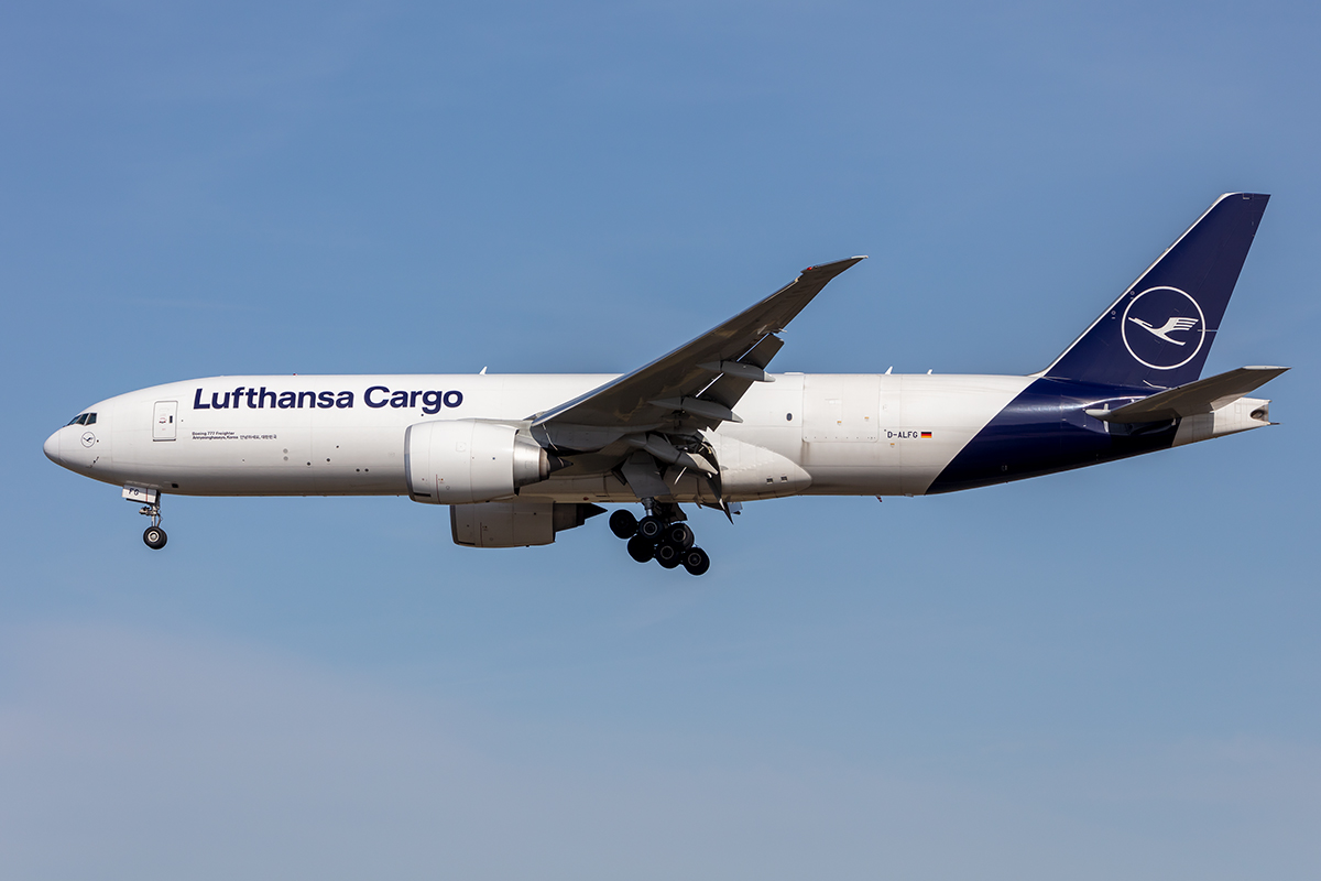 Lufthansa Cargo, D-ALFG, Boeing, B777-FBT, 29.03.2021, FRA, Frankfurt, Germany