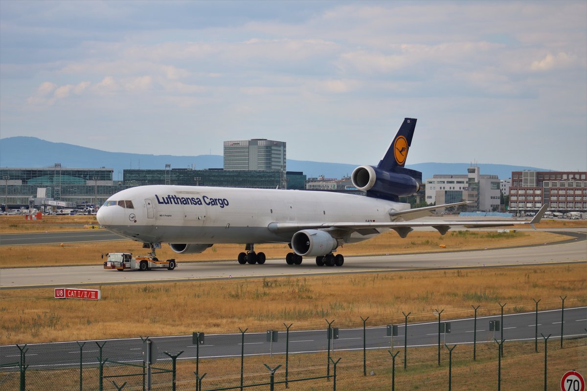 Lufthansa Cargo MD11 D-ALCK am 07.07.18 in Frankfurt am Main Flughafen