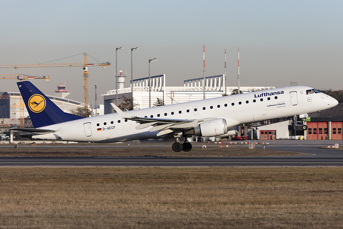 Lufthansa -CityLine , D-AECF, Embraer, ERJ-190, 14.02.2019, FRA, Frankfurt, Germany 


