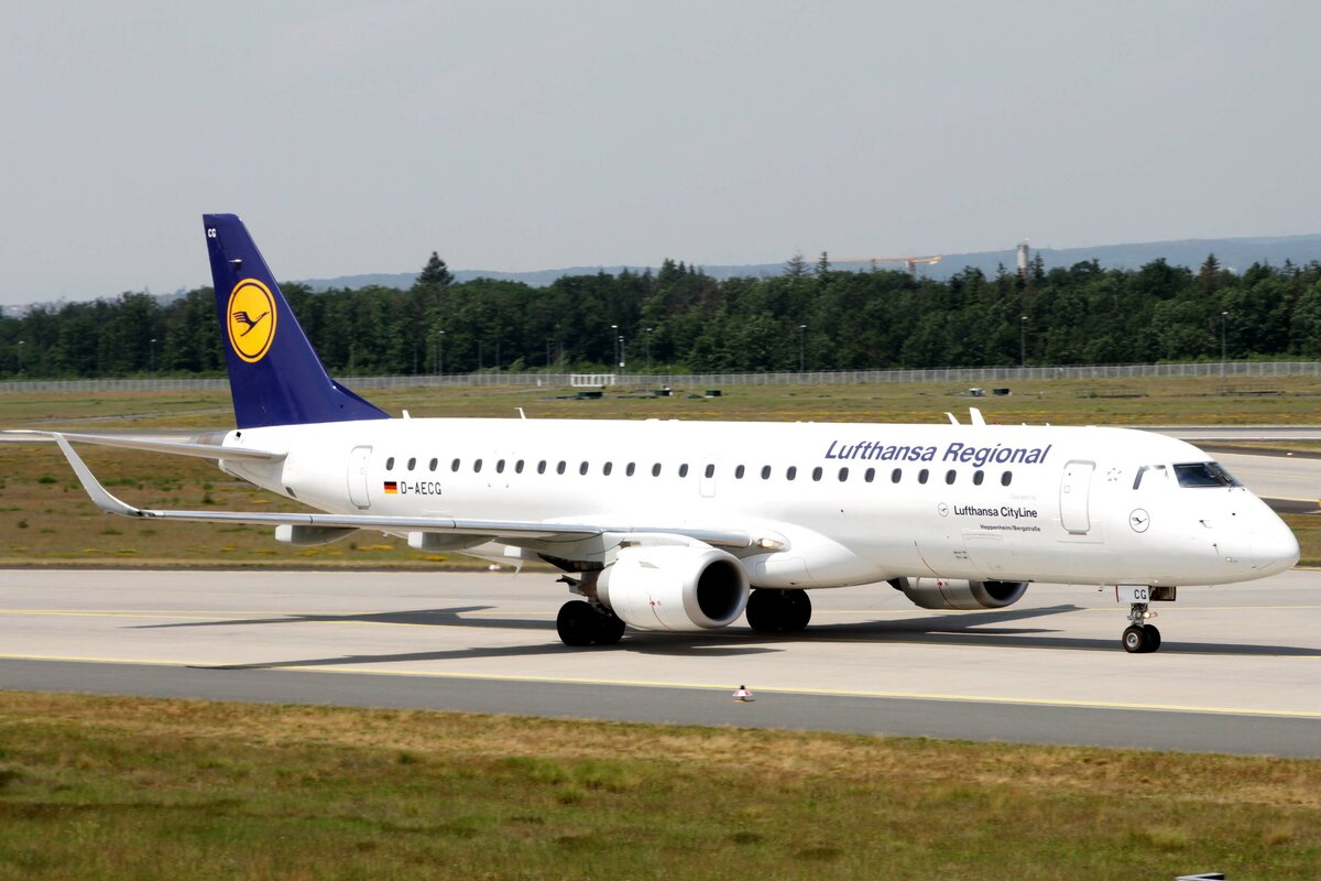Lufthansa CityLine (CL-CLH), D-AECG  Heppenheim-Bergstraße , Embraer, 190 LR (190-100 LR), 20.05.2022, FRA-EDDF, Frankfurt, Germany