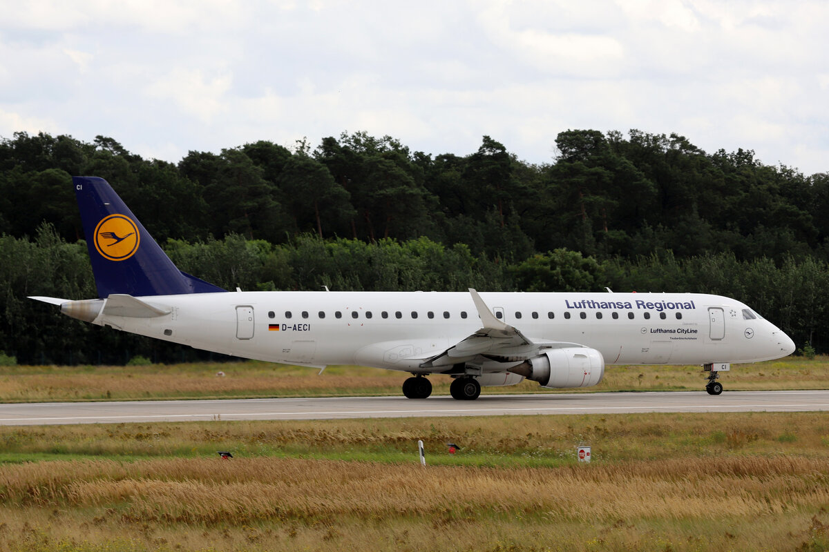 Lufthansa CityLine (CL-CLH), D-AECI  Tauberbischofsheim , Embraer, ERJ-190 LR (190-100 LR), 08.08.2021, EDDF-FRA, Frankfurt, Germany