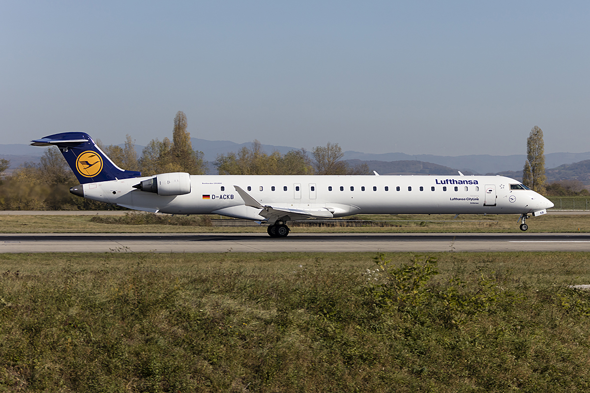 Lufthansa - CityLine, D-ACKB, Bombardier, CRJ-900, 31.10.2017, BSL, Basel, Switzerland 




