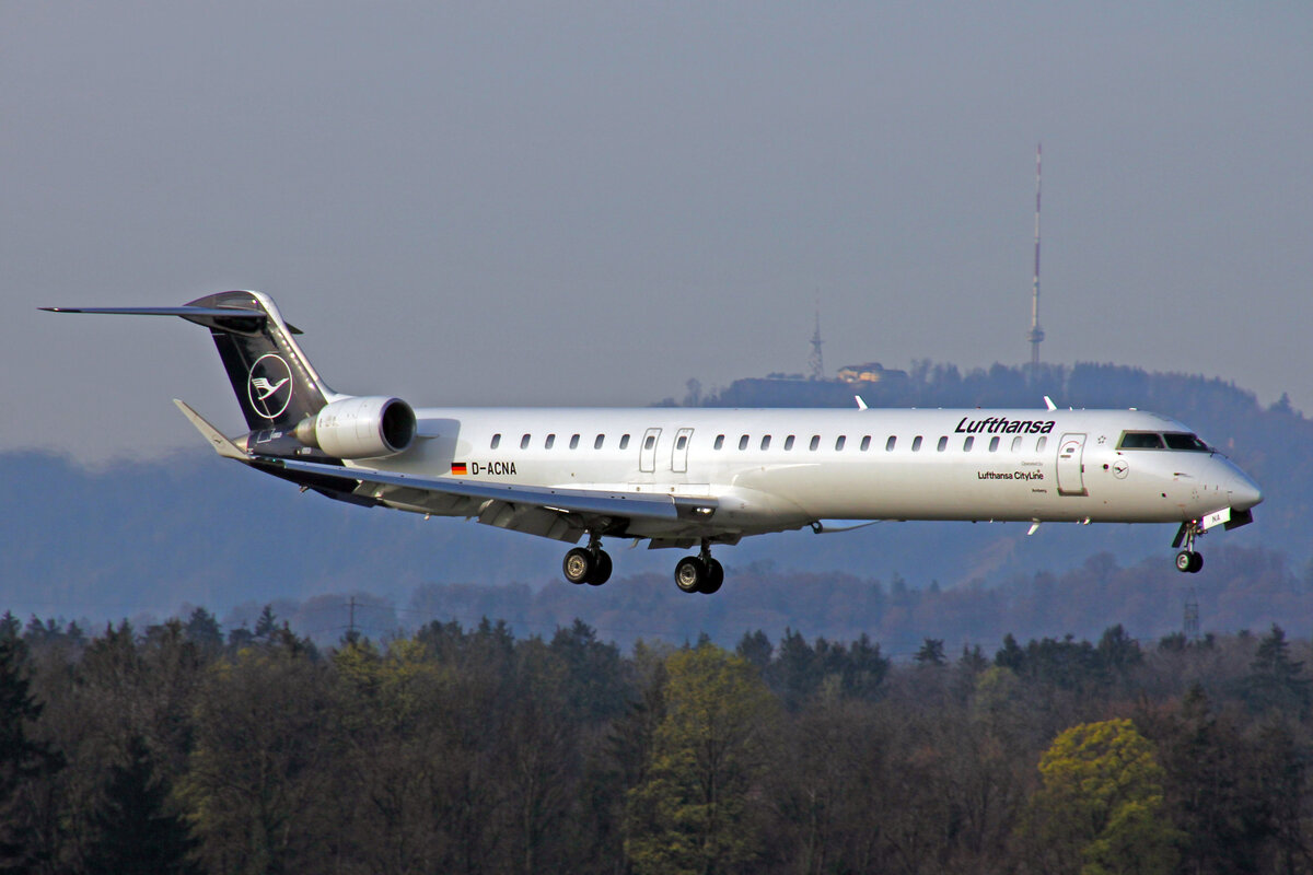 Lufthansa CityLine, D-ACNA, Bombardier CRJ-900LR, msn: 15229,  Amberg , 10.April 2023, ZRH Zürich, Switzerland.