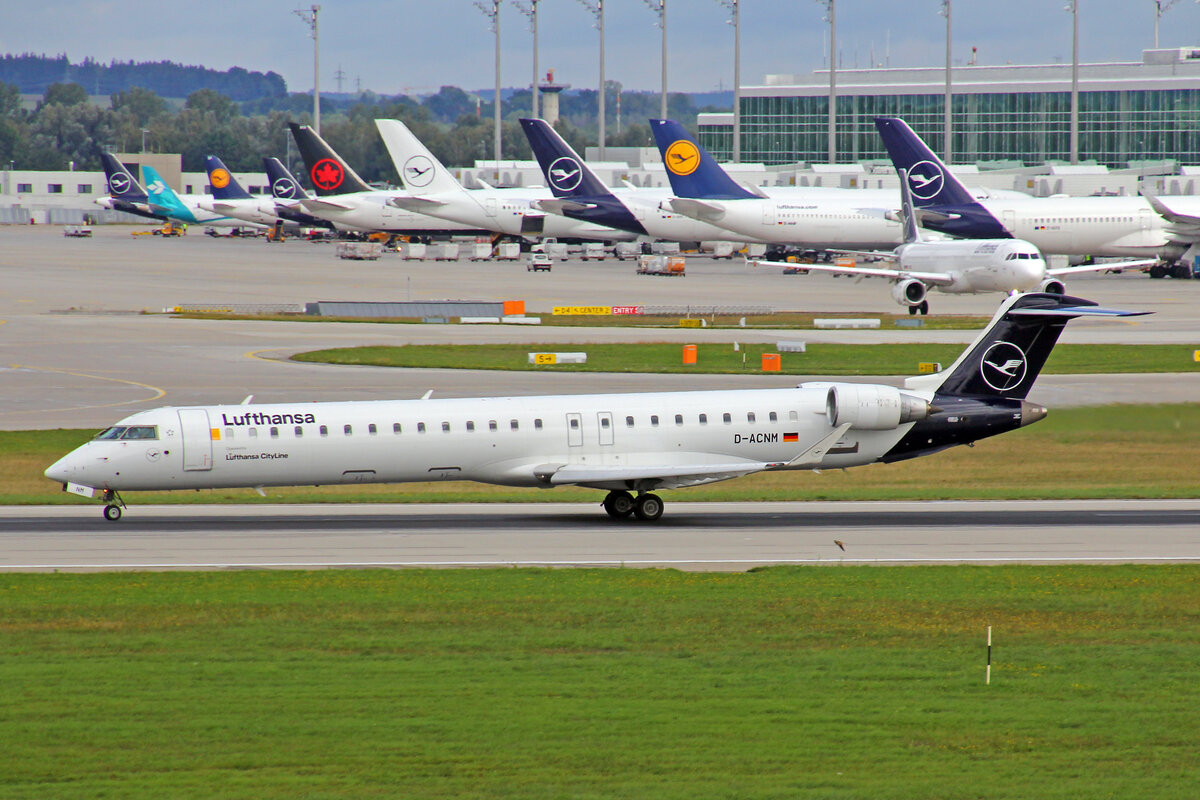 Lufthansa CityLine, D-ACNM, Bombardier CRJ-900LR, msn: 15253, 10.September 2022, MUC München, Germany.