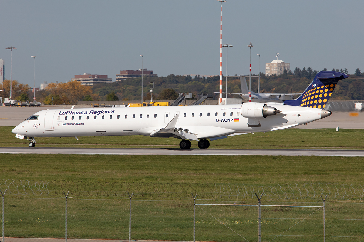 Lufthansa CityLine, D-ACNP, Bombardier, CRJ-900, 15.10.2019, STR, Stuttgart, Germany


