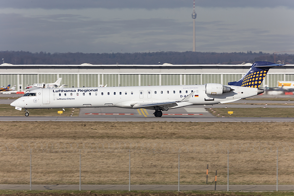 Lufthansa - CityLine, D-ACNT, Bombardier, CRJ-900, 11.01.2018, STR, Stuttgart, Germa




