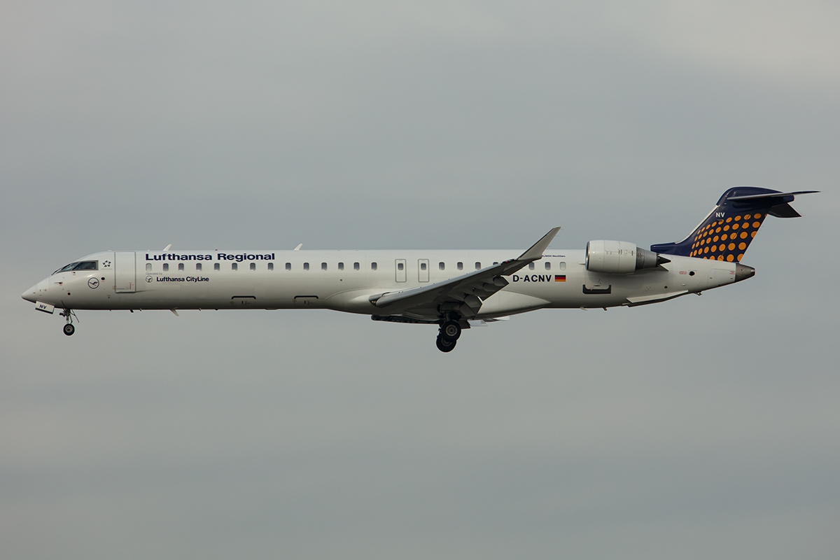 Lufthansa CityLine, D-ACNV, Bombardier, CRJ-900, 24.11.2019, FRA, Frankfurt, Germany




