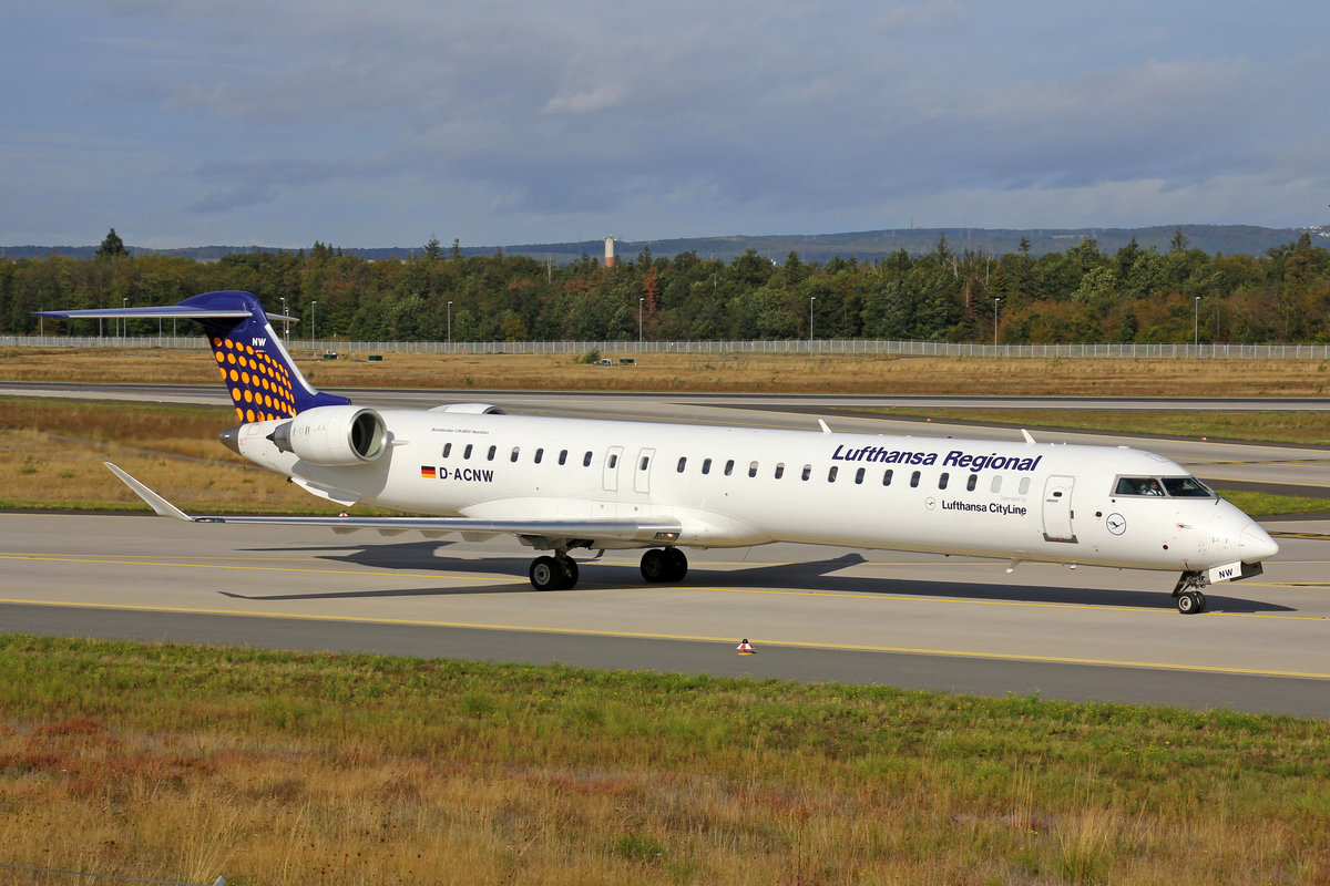 Lufthansa CityLine, D-ACNW, Bombardier CRJ-900LR, msn: 15269, 29.September 2019, FRA Frankfurt, Germany.