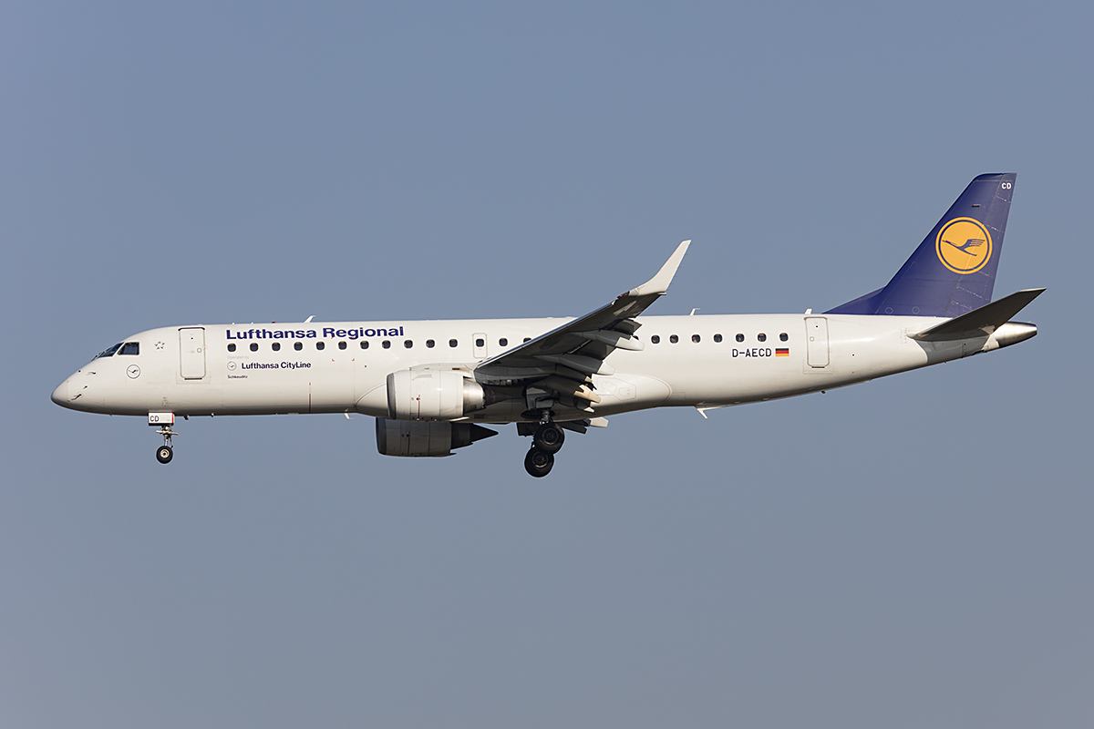 Lufthansa - CityLine, D-AECD, Embraer, ERJ-190, 17.10.2017, FRA, Frankfurt, Germany 


