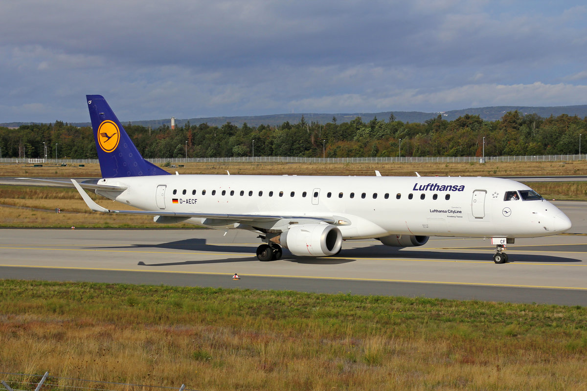 Lufthansa CityLine, D-AECF, Embraer ERJ-190LR, msn: 19000359,  Kronberg/Taunus , 29.September 2019, FRA Frankfurt, Germany.