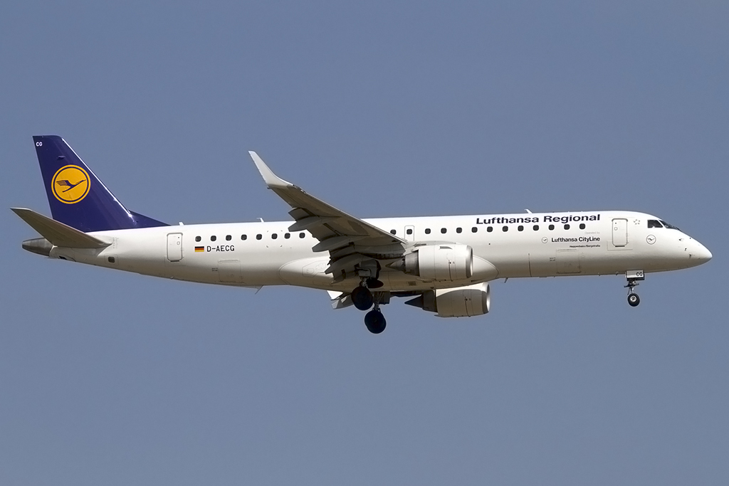 Lufthansa - CityLine, D-AECG, Embraer, ERJ-190, 04.05.2014, FRA, Frankfurt, Germany


