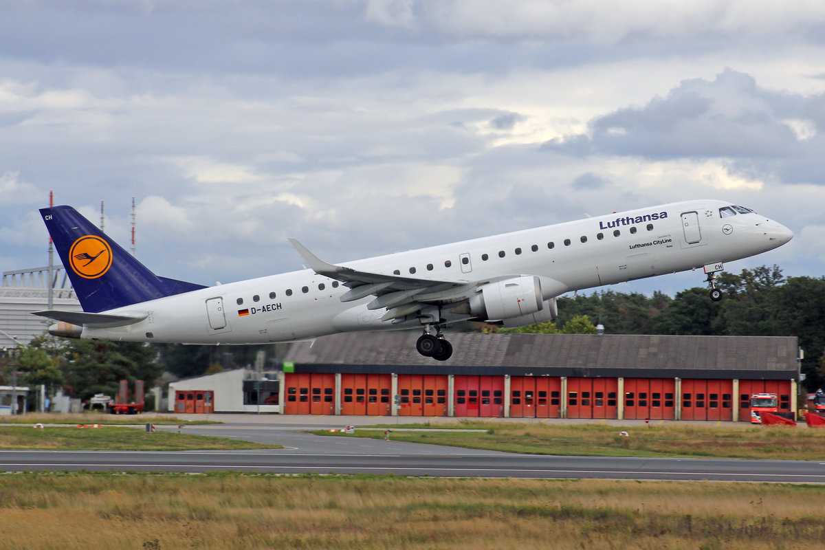 Lufthansa CityLine, D-AECH, Embraer Emb-190LR, msn: 19000376,  Alzey , 28,September 2019, FRA Frankfurt, Germany.