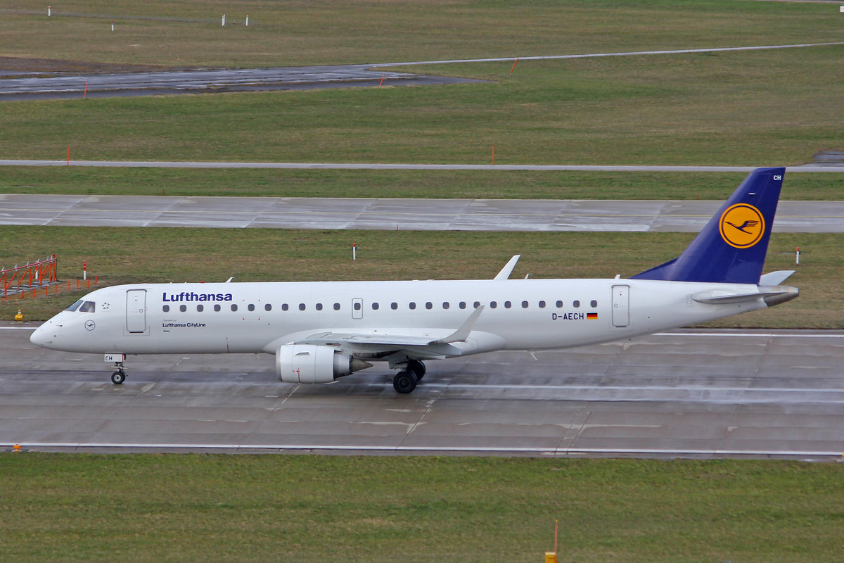 Lufthansa CityLine, D-AECH, Embraer Emb-190LR,  Alzey , msn: 19000376, 16.März 2021, ZRH Zürich, Switzerland.