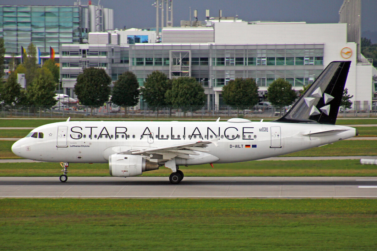 Lufthansa CityLine, D-AILT, Airbus A319-114, msn: 738,  Straubing , 10.September 2022, MUC München, Germany.