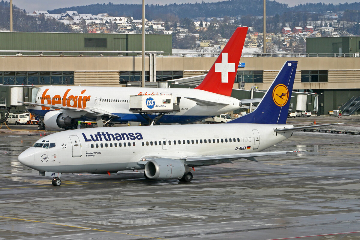 Lufthansa, D-ABEI, Boeing B737-330, msn: 25359/2158,  Bamberg , 26.Januar 2007, ZRH Zürich, Switzerland.