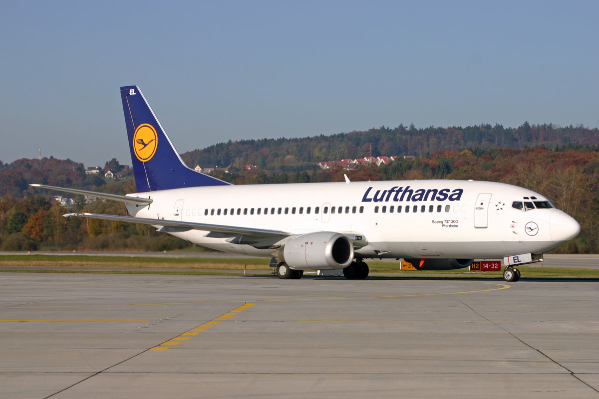 Lufthansa, D-ABEL, Boeing B737-330, msn: 25415/2175,  Pforzheim , 30.Oktober 2005, ZRH Zürich, Switzerland.