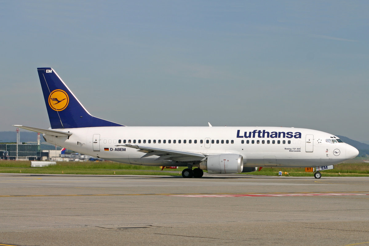 Lufthansa, D-ABEM, Boeing 737-330, msn: 25416/2182,  Eberswalde , 10.Juli 2006, ZRH Zürich, Switzerland.