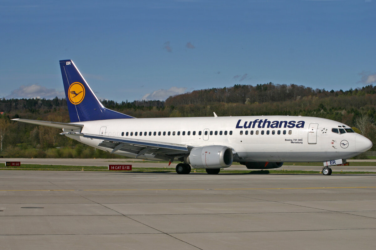 Lufthansa, D-ABER, Boeing B737-330, msn: 26431/2242,  Meersburg , 19.April 2008, ZRH Zürich, Switzerland.