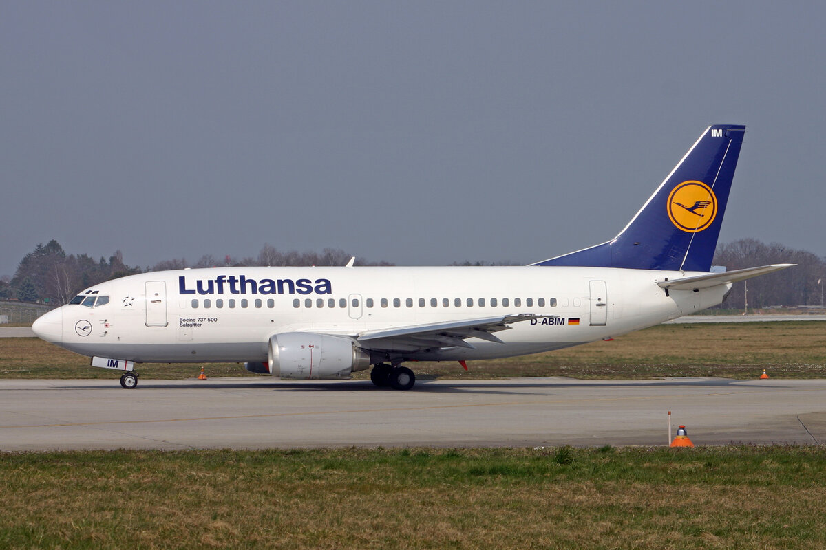 Lufthansa, D-ABIM, Boeing B737-530, msn: 24937/2011,  Salzgitter , 16.März 2007, GVA Genève, Switzerland.