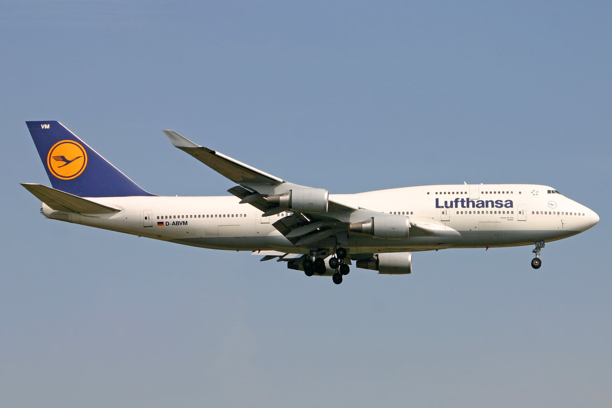 Lufthansa, D-ABVM, Boeing 747-430, msn: 29101/1143,  Kiel , 19.Mai 2005, FRA Frankfurt, Germany.
