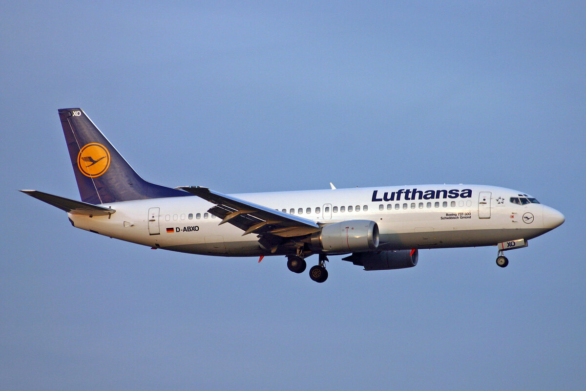Lufthansa, D-ABXO, Boeing B737-330, msn: 23873/1489,  Schwäbisch Gmünd , 24.Januar 2008, ZRH Zürich, Switzerland.