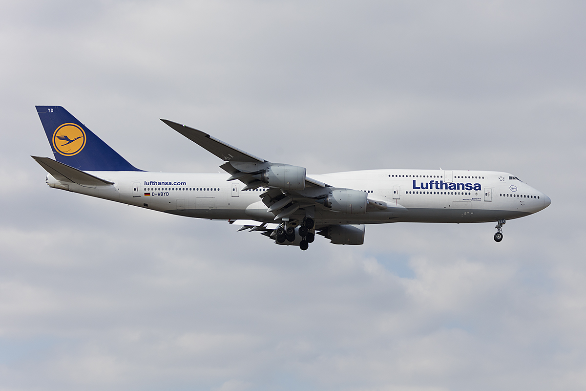 Lufthansa, D-ABYD, Boeing, B747-830, 24.03.2018, FRA, Frankfurt, Germany 



