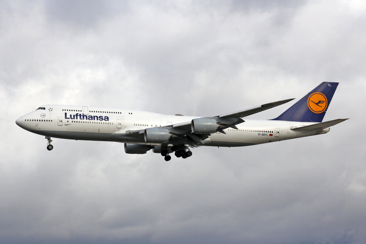 Lufthansa, D-ABYL, Boeing 747-830, msn: 37836/1492,  Hessen , 28,September 2019, FRA Frankfurt, Germany.