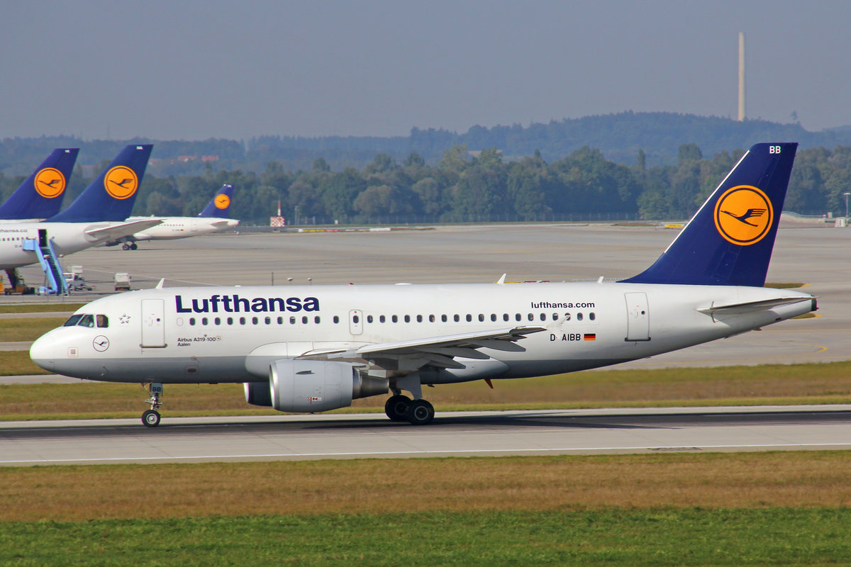 Lufthansa, D-AIBB, Airbus A319-112,  Aalen , 25.September 2016, MUC München, Germany.