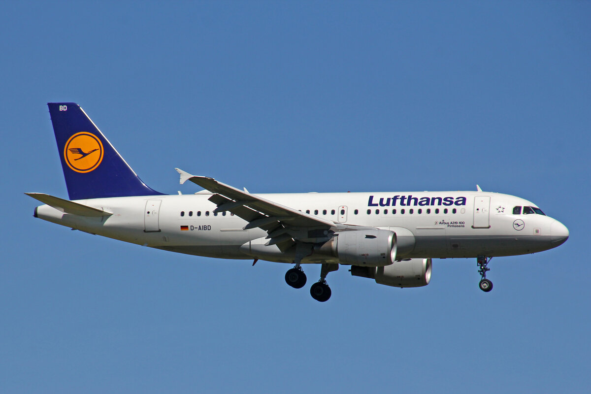 Lufthansa, D-AIBD, Airbus A319-112, msn: 4455 ,  Pirmasens , 18.April 2022, ZRH Zürich, Switzerland.