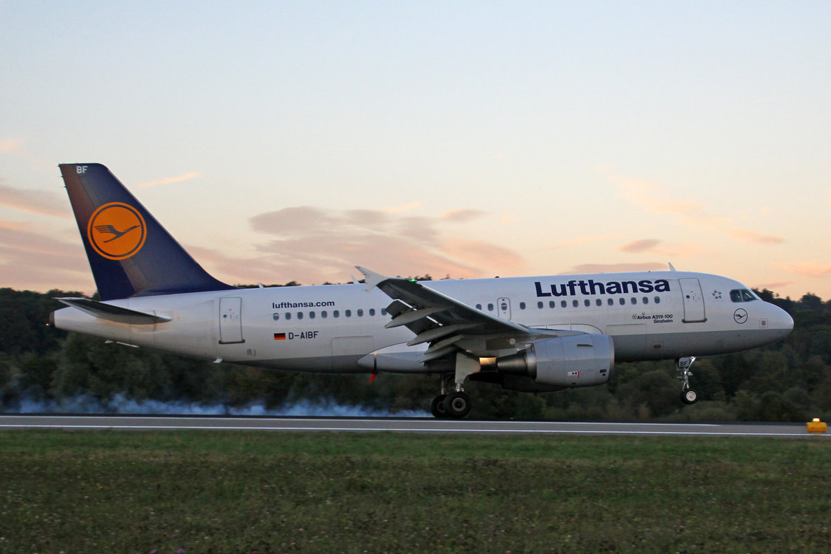 Lufthansa, D-AIBF, Airbus A319-112,  Sinsheim , 29.September 2016, ZRH Zürich, Switzerland.