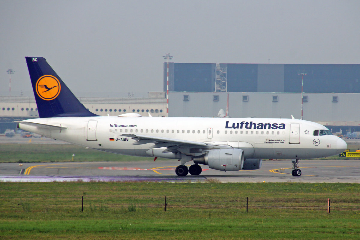 Lufthansa, D-AIBG, Airbus A319-112, msn: 4841,  Kirchheim unter Teck , 16.Oktober 2018, MXP Milano-Malpensa, Italy.