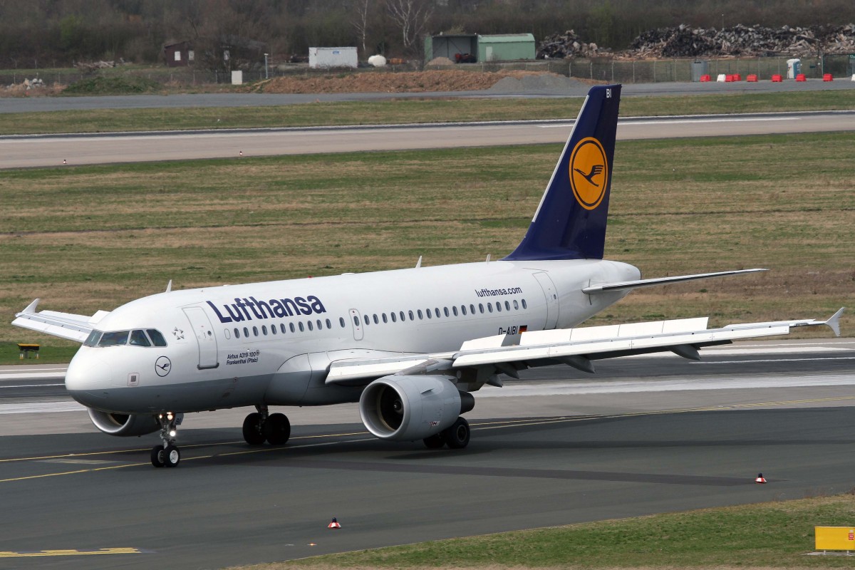 Lufthansa, D-AIBI  Frankenthal(Pfalz) , Airbus, A 319-112, 03.04.2015, DUS-EDDL, Düsseldorf, Germany