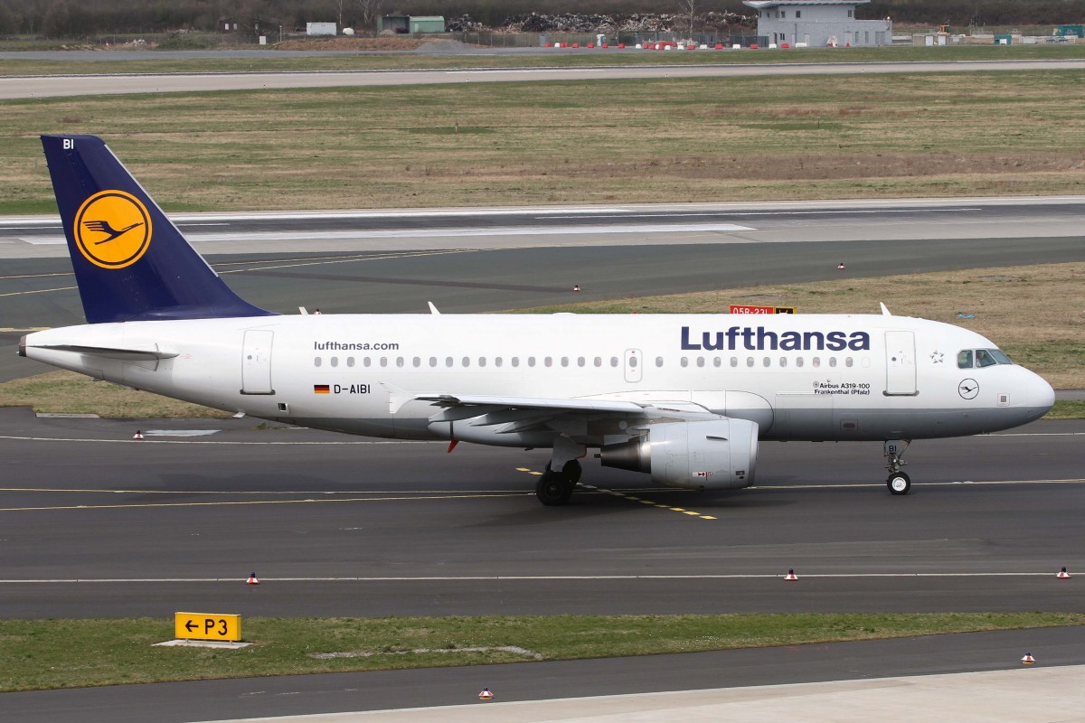 Lufthansa, D-AIBI  Frankenthal(Pfalz) , Airbus, A 319-112, 03.04.2015, DUS-EDDL, Düsseldorf, Germany