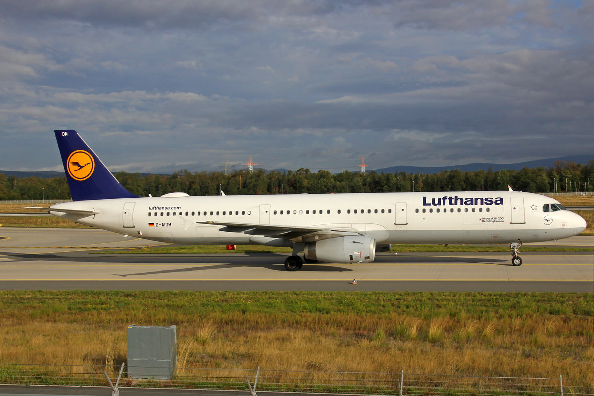 Lufthansa, D-AIDM, Airbus A321-231, msn: 4916,  Recklinghausen , 29.September 2019, FRA Frankfurt, Germany.
